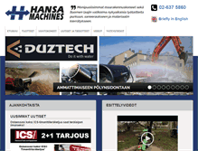 Tablet Screenshot of hansamachines.fi